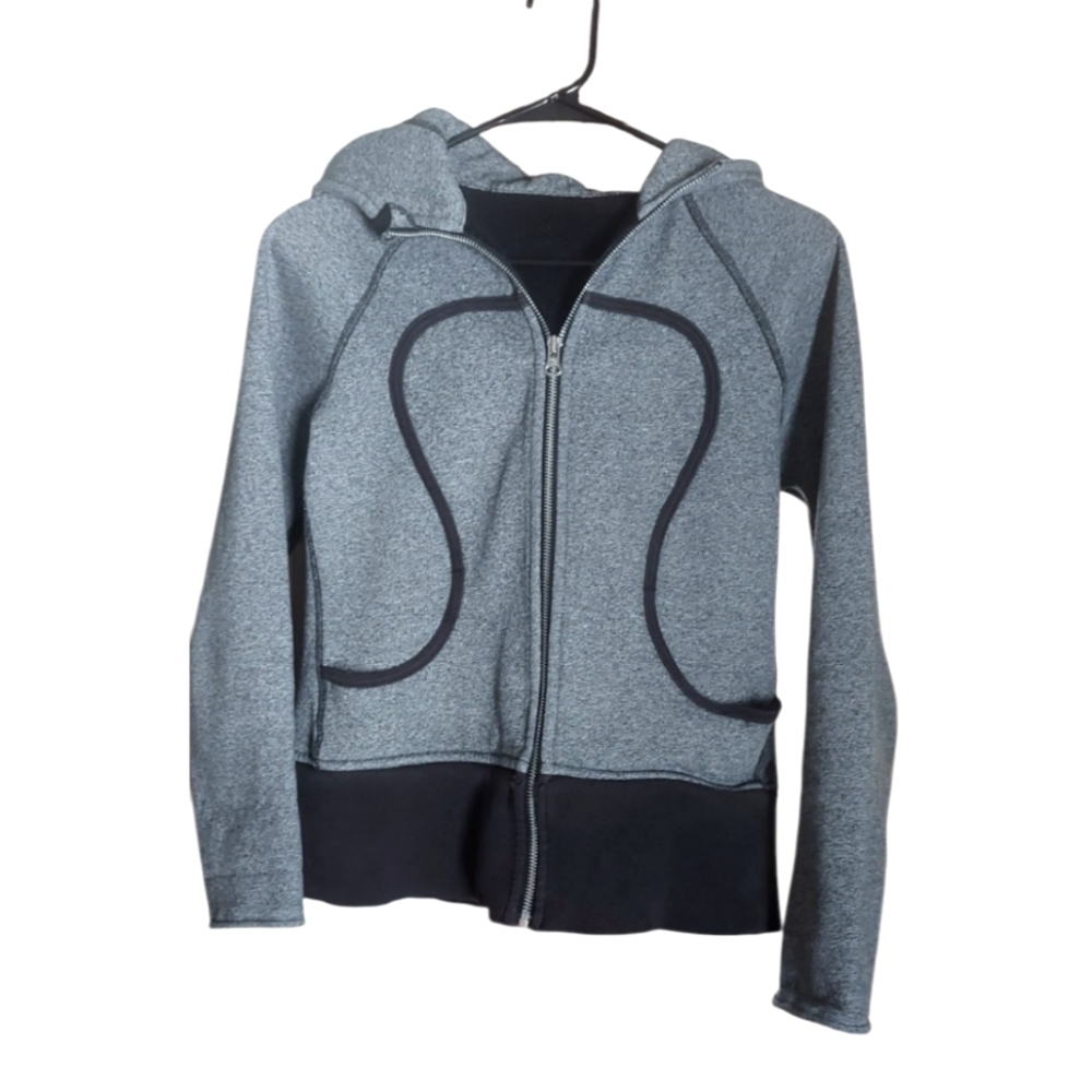 Lululemon Athletica Scuba Gray and Black Hoodie